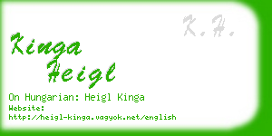 kinga heigl business card